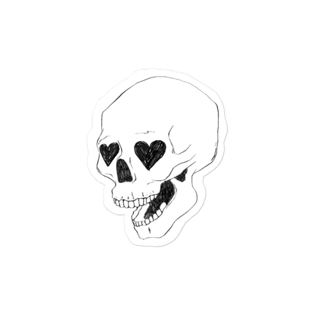 Heart Skull Sticker