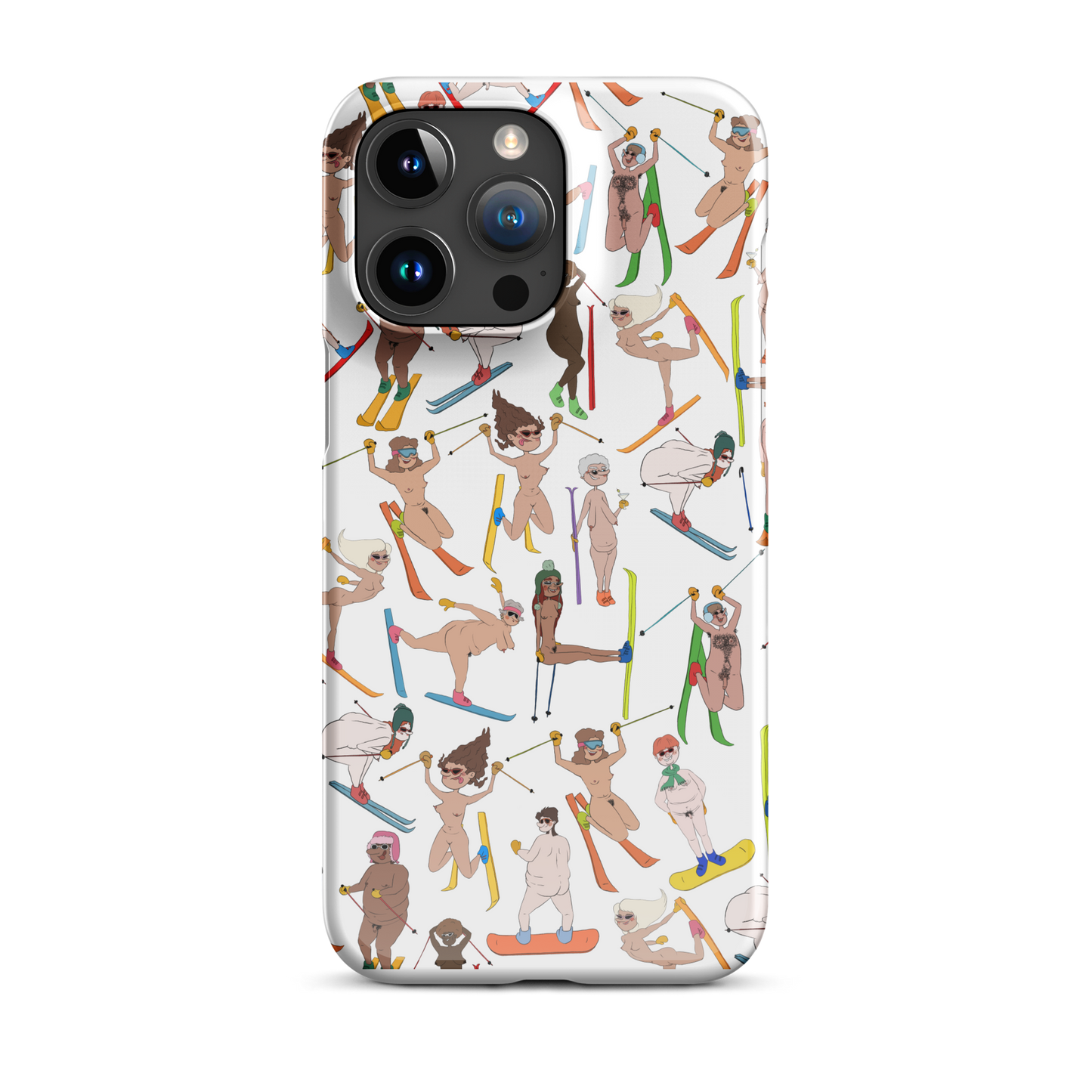 Naked Skiers Phone Case