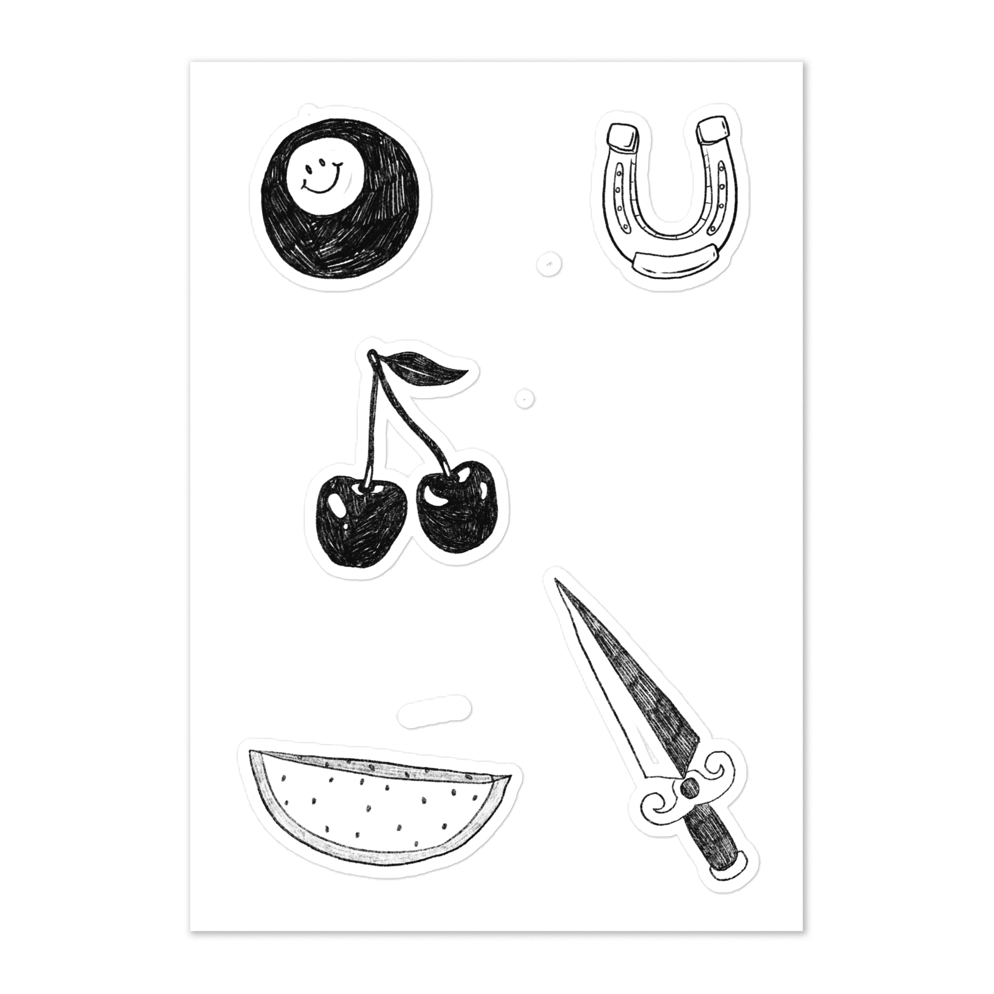 B&W Sticker Sheet – lulushaffer